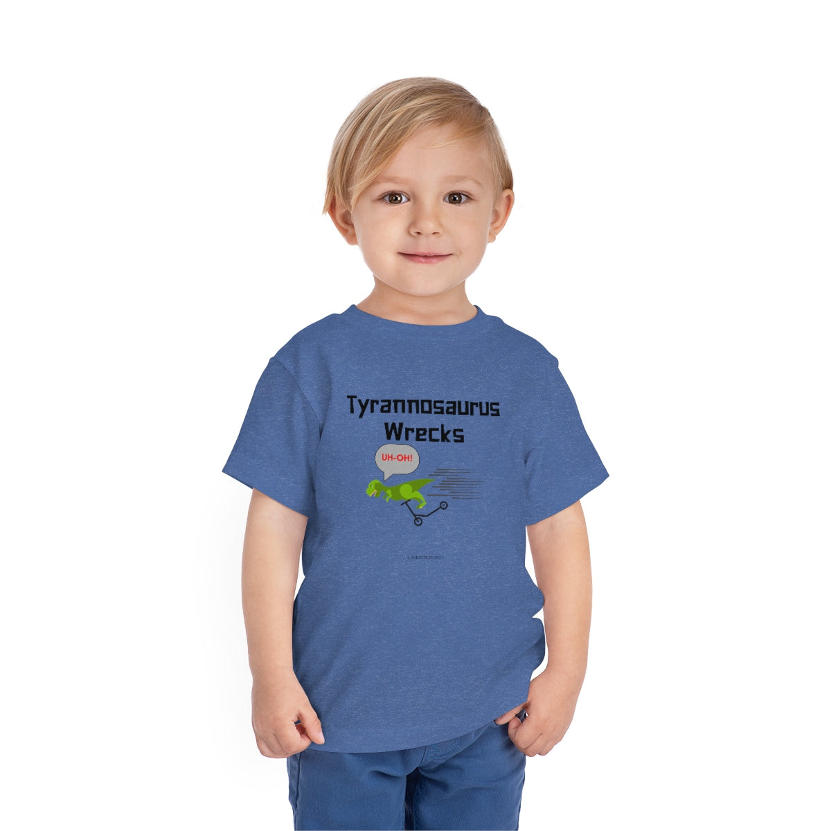Tyrannosaurus Wrecks his scooter (toddler tee)