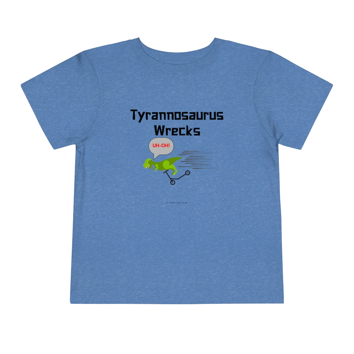Tyrannosaurus Wrecks his scooter (toddler tee)