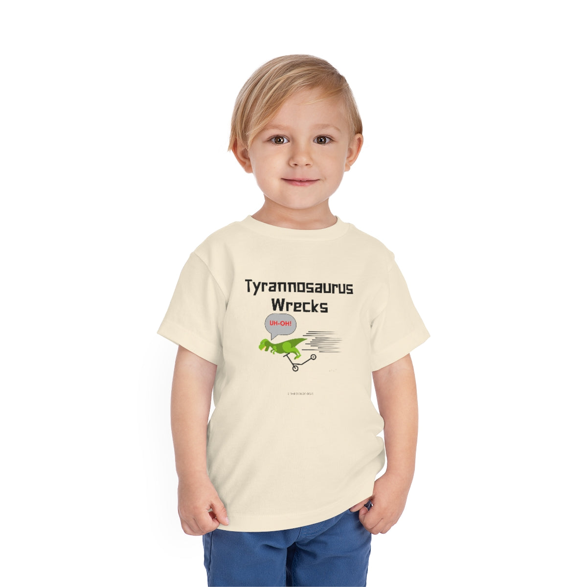 Tyrannosaurus Wrecks his scooter (toddler tee)