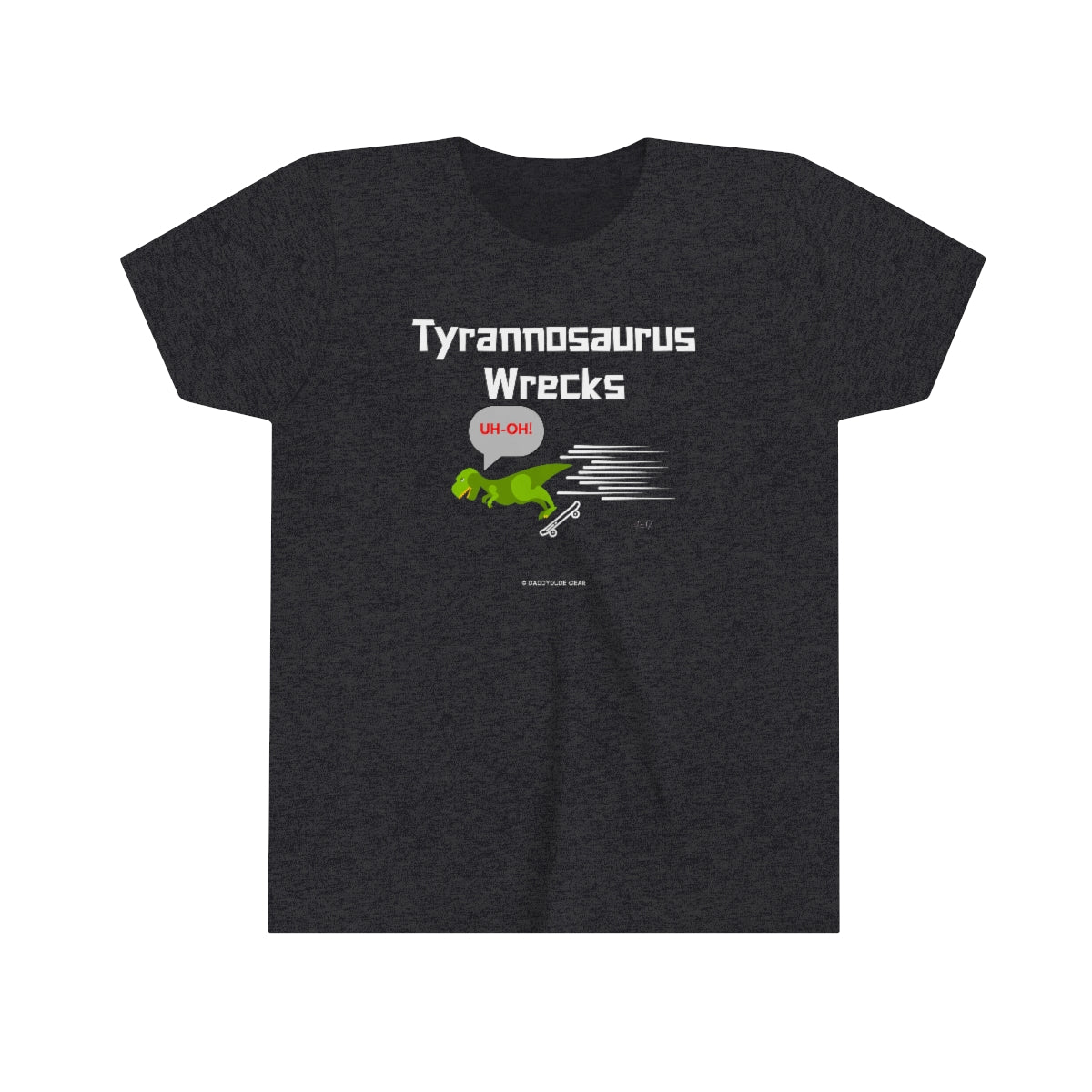 Tyrannosaurus Wrecks his board (youth tee)