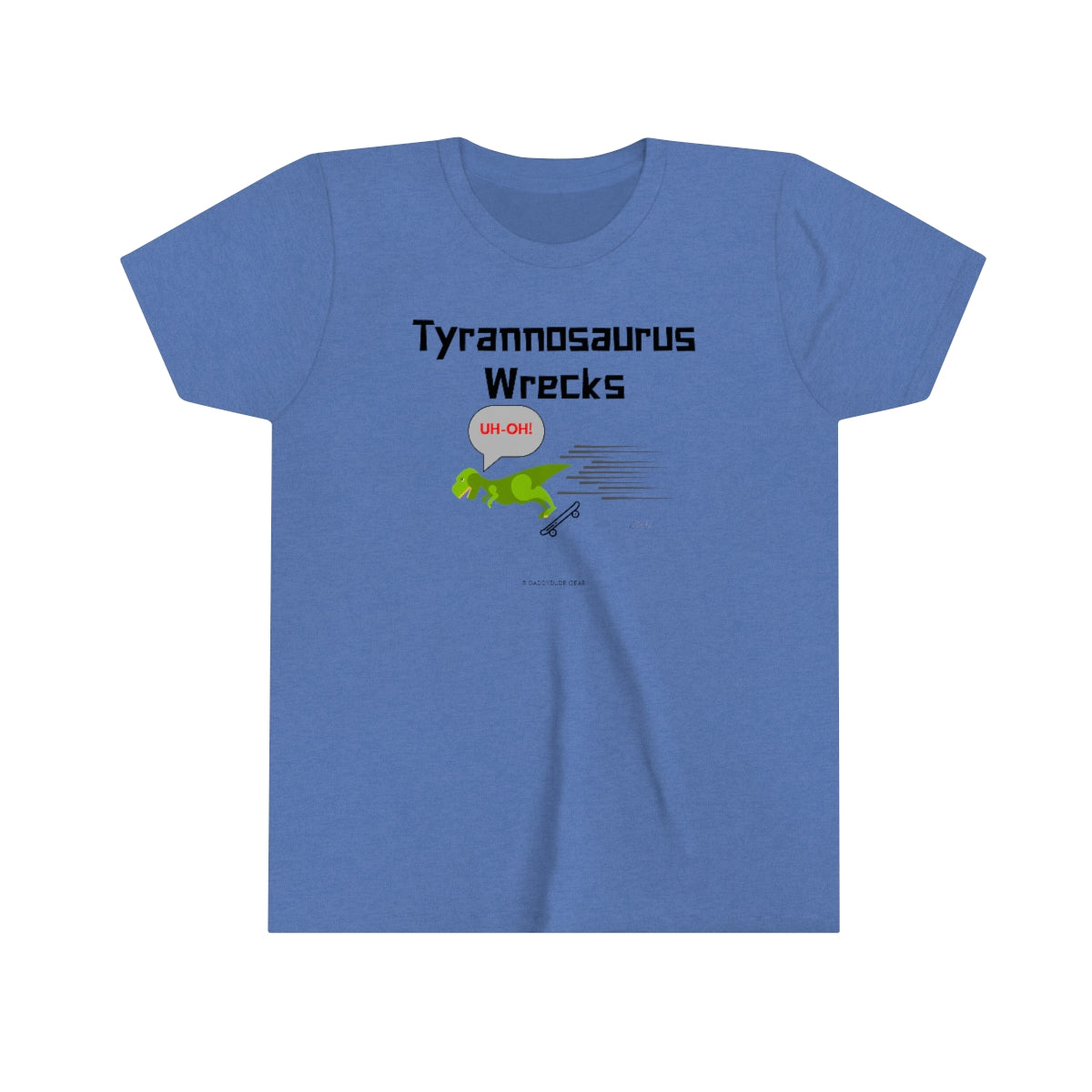 Tyrannosaurus Wrecks his board (youth tee)